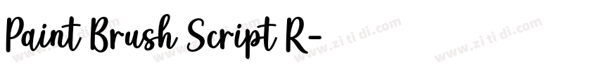 Paint Brush Script R字体转换 Paint Brush Script R字体转换